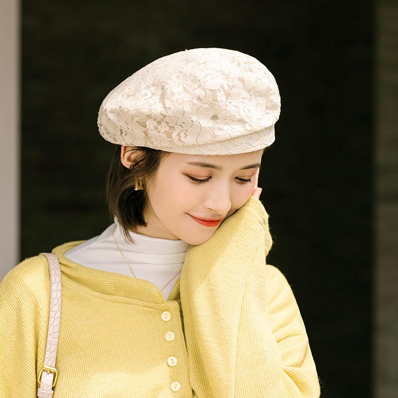 Womens Spring Summer Lace Beret Hat With Sun Protection For Outdoor Travel
Womens Spring Summer Lace Beret Hat With Sun Protection For Outdoor Travel