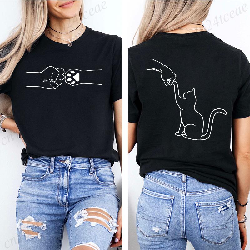 Funny Cat Print Personalized Women Tshirt Tops Fashion Summer Tee Shirts Short Sleeve Harajuku Streetwear Casual Clothes Tops S
Funny Cat Print Personalized Women Tshirt Tops Fashion Summer Tee Shirts Short Sleeve Harajuku Streetwear Casual Clothes Tops S