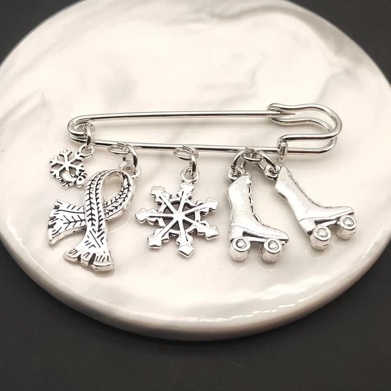 Vintage Winter Ice Skating Themed Brooch - Snowflake, Scarf & Ice Skate Charm Pin for Daily Wear, Great Gift for Winter Sports & Ice Skating Lovers Style 2
Vintage Winter Ice Skating Themed Brooch - Snowflake, Scarf & Ice Skate Charm Pin for Daily Wear, Great Gift for Winter Sports & Ice Skating Lovers Style 2