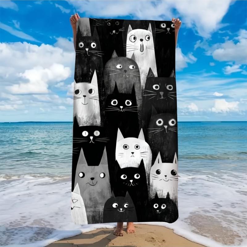 1pc Microfiber Beach Towel, Cat Pattern, Ultra-Soft Material, Lightweight and Absorbent, Suitable for Yoga, Swimming,and Camping W30*H60(CM)
1pc Microfiber Beach Towel, Cat Pattern, Ultra-Soft Material, Lightweight and Absorbent, Suitable for Yoga, Swimming,and Camping W30*H60(CM)