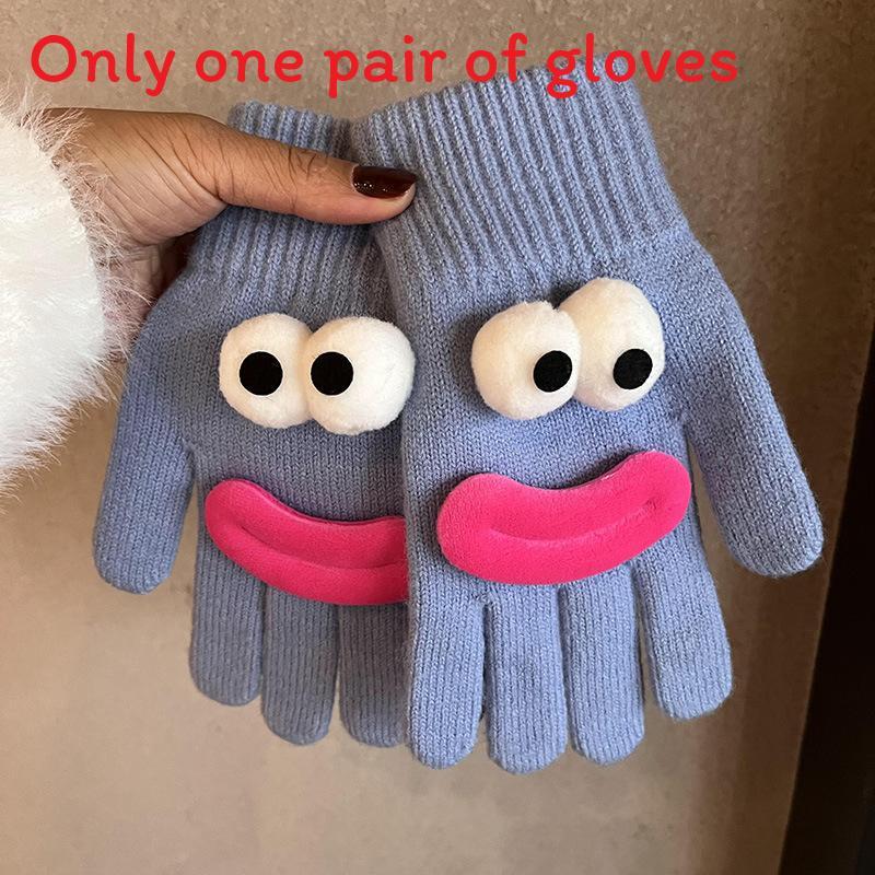 Cute Fingerless Gloves With Cartoon Eyes And Mouth Decorations For Autumn And Winter SkyBlue
Cute Fingerless Gloves With Cartoon Eyes And Mouth Decorations For Autumn And Winter SkyBlue