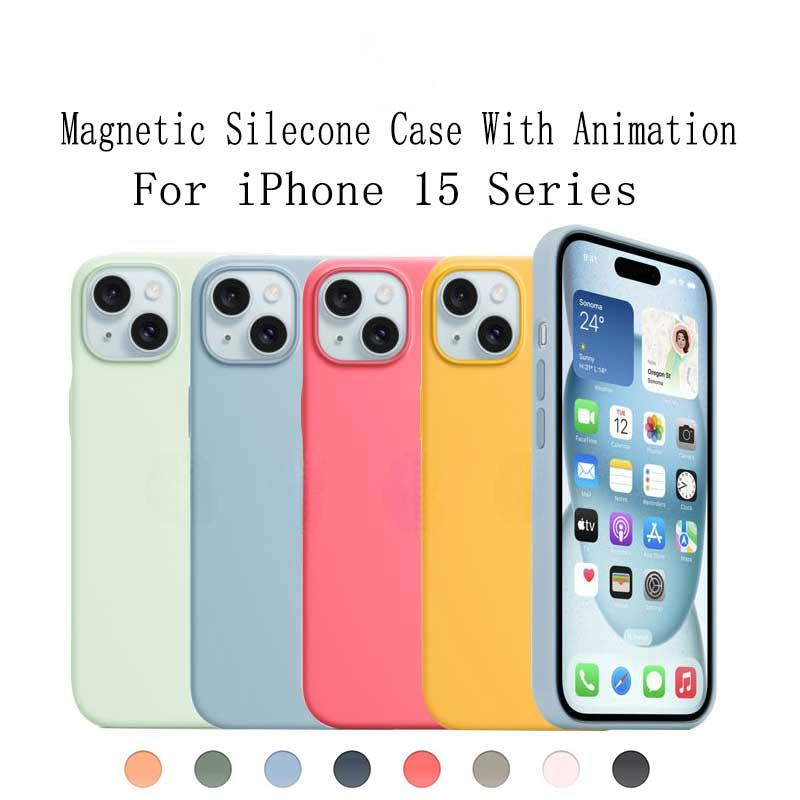 Original Apple Silicone Case for iPhone 15 Pro Max With Magsafe Cover Wireless Magnetic Charging for iPhone 15 Plus Cases
Original Apple Silicone Case for iPhone 15 Pro Max With Magsafe Cover Wireless Magnetic Charging for iPhone 15 Plus Cases