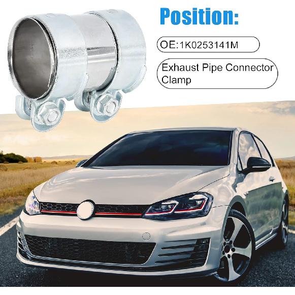 Exhaust Pipe Sleeve Connector Clamp Coupler 1K0253141M 56 x 94 mm Exhaust Band Clamp Sleeve for Volkswagen Golf 1991-2006,2010-2013 Stainless Steel
Exhaust Pipe Sleeve Connector Clamp Coupler 1K0253141M 56 x 94 mm Exhaust Band Clamp Sleeve for Volkswagen Golf 1991-2006,2010-2013 Stainless Steel