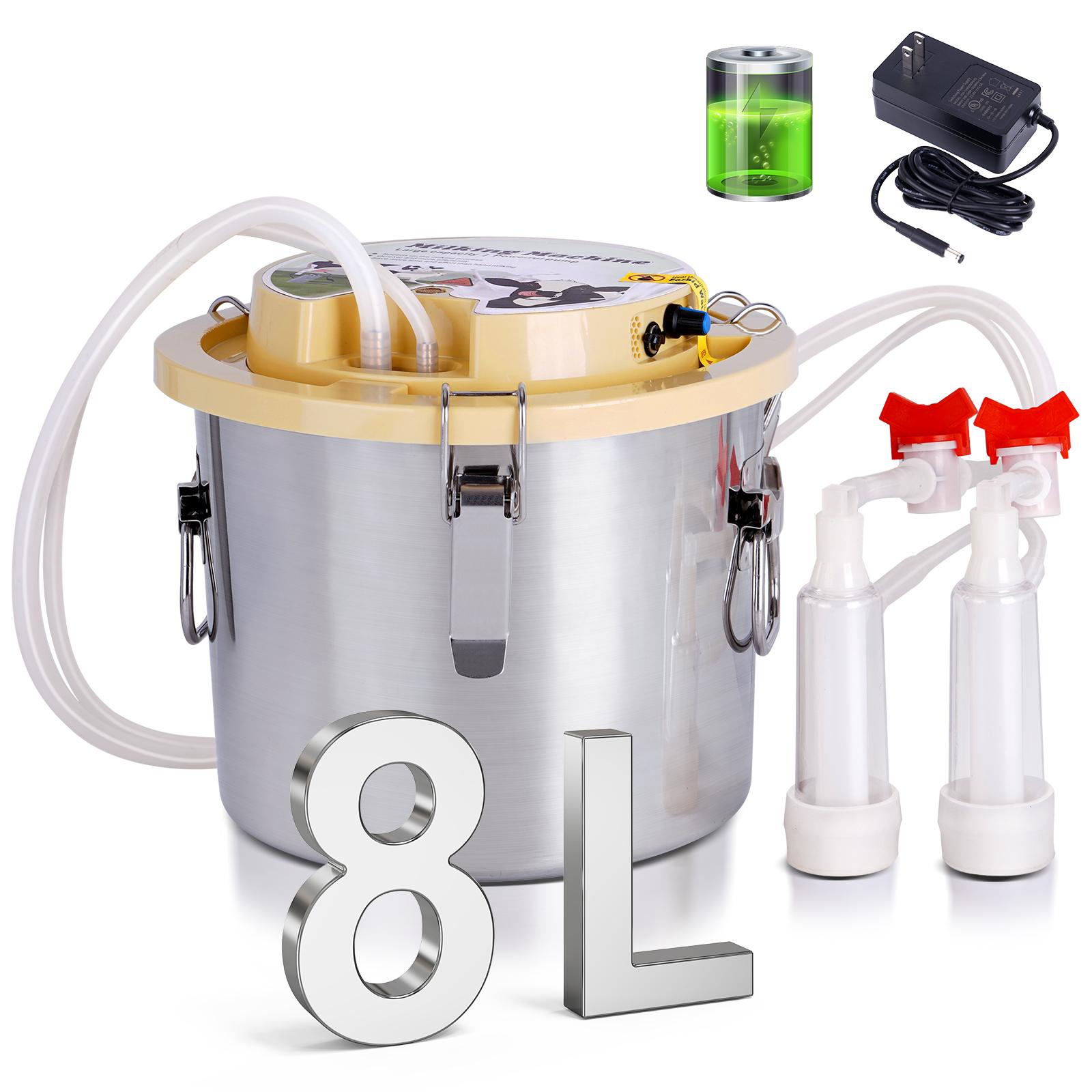 8L/12L/16L Cow Sheep Electric Integrated Milking Machine 304Stainless Steel Rechargeable and Plug-in Milking Machine for Cattle
8L/12L/16L Cow Sheep Electric Integrated Milking Machine 304Stainless Steel Rechargeable and Plug-in Milking Machine for Cattle