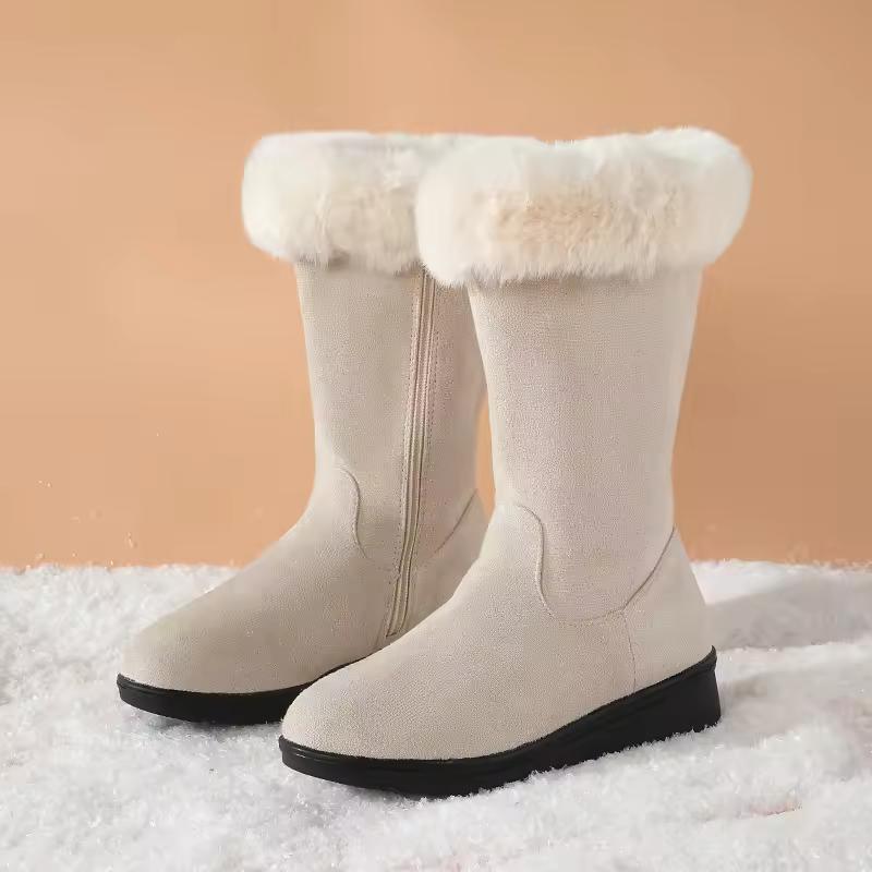 Женские зимние сапоги из искусственной замши до середины икры, водонепроницаемые, с мехом, лаконичные, теплые, на плоской подошве, на молнии, однотонные, женские ботильоны 34EU/CN35 бежевый
Женские зимние сапоги из искусственной замши до середины икры, водонепроницаемые, с мехом, лаконичные, теплые, на плоской подошве, на молнии, однотонные, женские ботильоны 34EU/CN35 бежевый