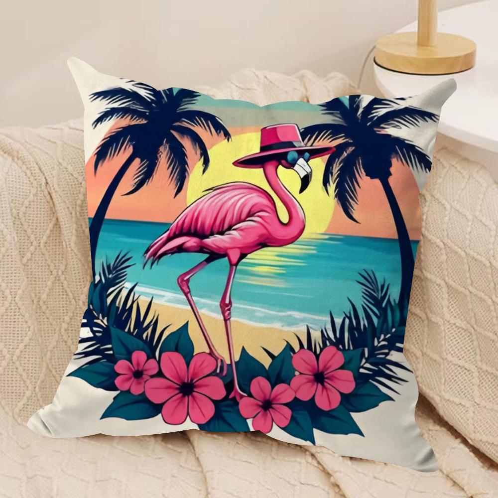 Tropical Palm Flamingo Cushion Cover Soft Plush Fabric DoubleSided Printed Cushion Covers for All Seasons Modern Home Decor 30x30cm
Tropical Palm Flamingo Cushion Cover Soft Plush Fabric DoubleSided Printed Cushion Covers for All Seasons Modern Home Decor 30x30cm