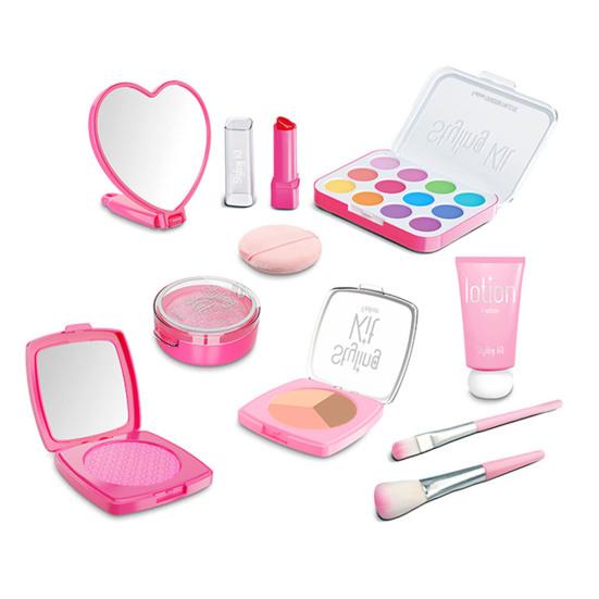10 шт. детский набор для макияжа для девочек, ролевые игры, косметический набор с палитрой теней для век, помадой, зеркалом, более моющейся игрушечной косметикой для малышей розовый
10 шт. детский набор для макияжа для девочек, ролевые игры, косметический набор с палитрой теней для век, помадой, зеркалом, более моющейся игрушечной косметикой для малышей розовый