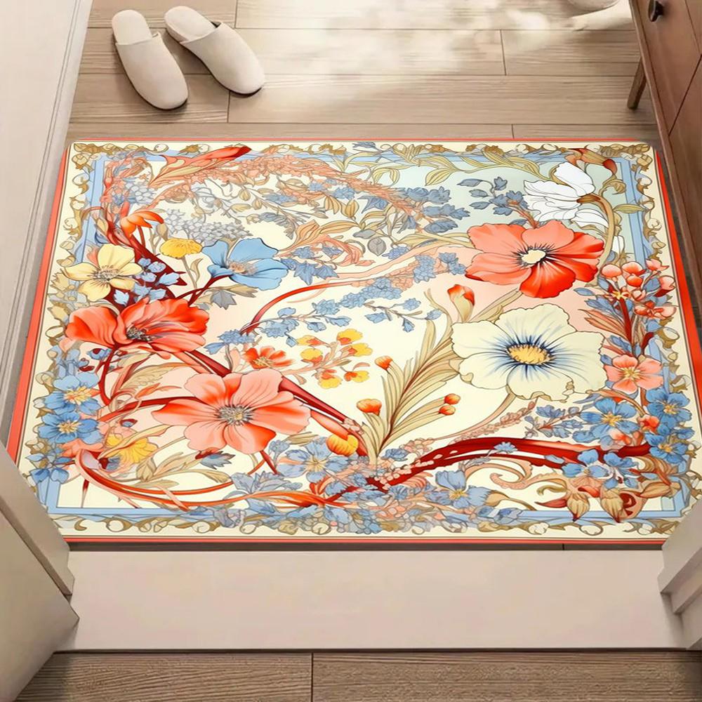 Art Nouveau Flower Pattern Area Rug Non-Slip Soft Durable Floor Mat Decor Carpet for Entryway Living Room Bedroom Home Decor 40x60cm
Art Nouveau Flower Pattern Area Rug Non-Slip Soft Durable Floor Mat Decor Carpet for Entryway Living Room Bedroom Home Decor 40x60cm