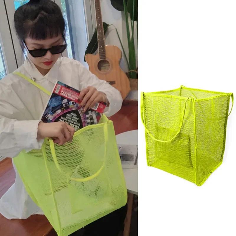 Protable Mesh Bag Large Capacity Reusable Kids Supplies Storage Bags Swimming Beach Bag Women Makeup Organizer Shopping Handbag жовтий
Protable Mesh Bag Large Capacity Reusable Kids Supplies Storage Bags Swimming Beach Bag Women Makeup Organizer Shopping Handbag жовтий
