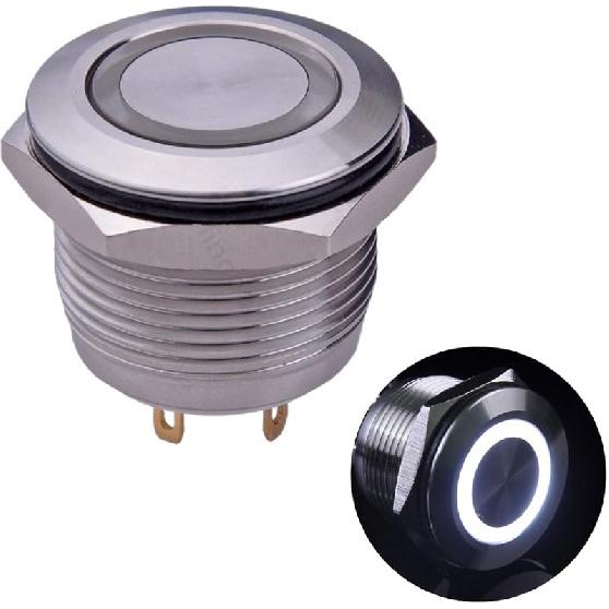 Ulincos® Momentary Push Button Switch U19D1 1NO SPST Silver Stainless Steel Shell with Green LED Ring Suitable for 19mm 3/4 Mounting Hole Pack with білий
Ulincos® Momentary Push Button Switch U19D1 1NO SPST Silver Stainless Steel Shell with Green LED Ring Suitable for 19mm 3/4 Mounting Hole Pack with білий