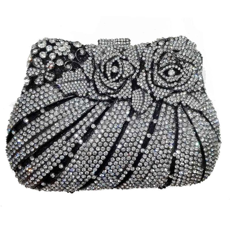 Women WhiteCrystal Evening Bag Two Floral Clear Crystal Clutch Bag Luxury Lady Wedding Bridal Purse Cocktai Girls Dinner Banquet 17.5cmX12.5cmX5cm
Women WhiteCrystal Evening Bag Two Floral Clear Crystal Clutch Bag Luxury Lady Wedding Bridal Purse Cocktai Girls Dinner Banquet 17.5cmX12.5cmX5cm