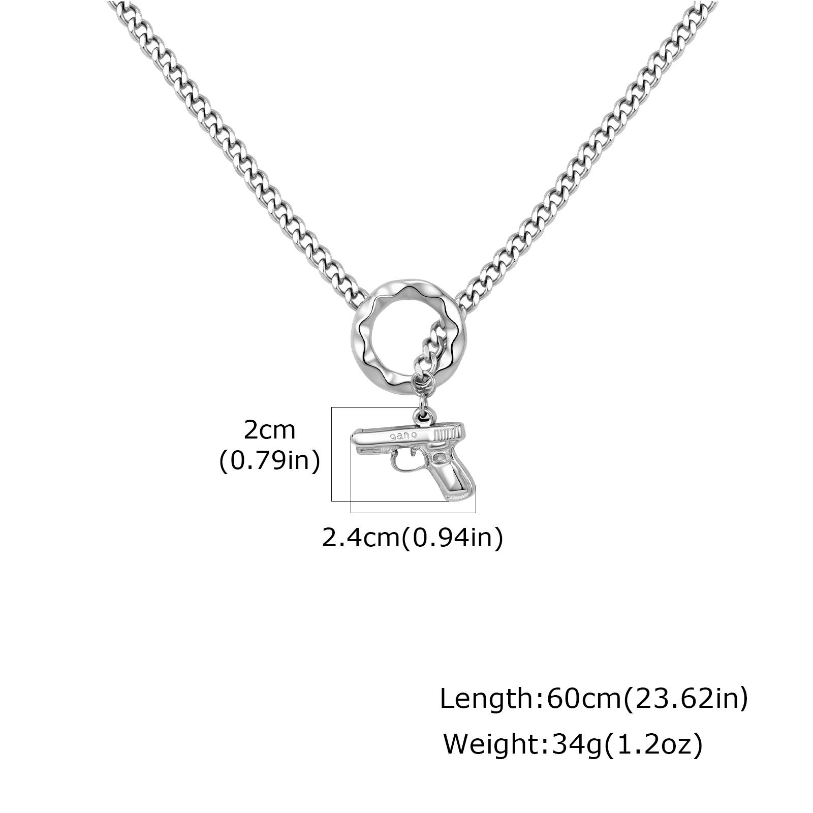 Vintage Pistol Gun Pendant Necklace for Men Women, Fashion Retro Charm OT Buckle Necklace, Hip Hop Punk Stainless Steel Jewelry
Vintage Pistol Gun Pendant Necklace for Men Women, Fashion Retro Charm OT Buckle Necklace, Hip Hop Punk Stainless Steel Jewelry