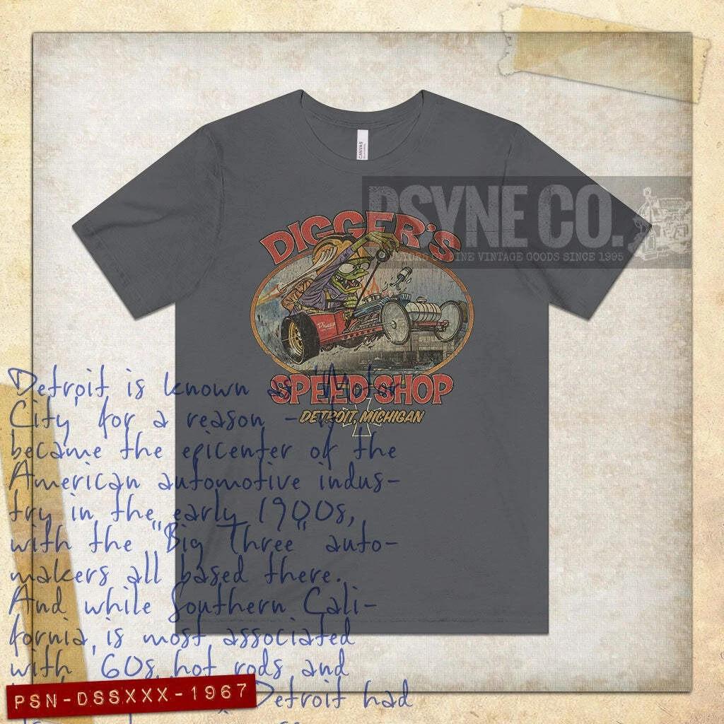 Digger s Speed Shop 1967 Vintage Men s T shirt XL
Digger s Speed Shop 1967 Vintage Men s T shirt XL