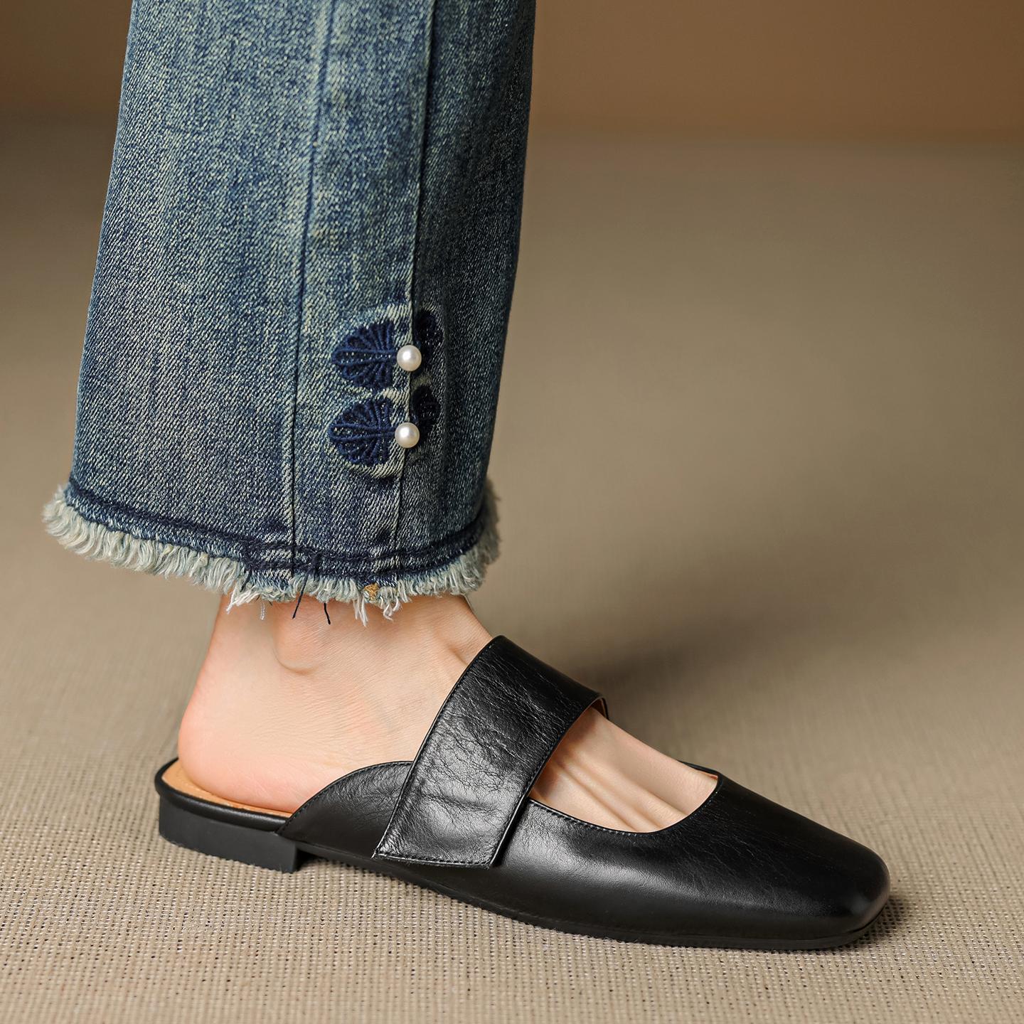 Мода 2025 Новые летние женские мюли из натуральной кожи, женская обувь с квадратным носком и массивным каблуком, туфли с закрытым носком, сандалии-слингбэки, шлепанцы 34
Мода 2025 Новые летние женские мюли из натуральной кожи, женская обувь с квадратным носком и массивным каблуком, туфли с закрытым носком, сандалии-слингбэки, шлепанцы 34