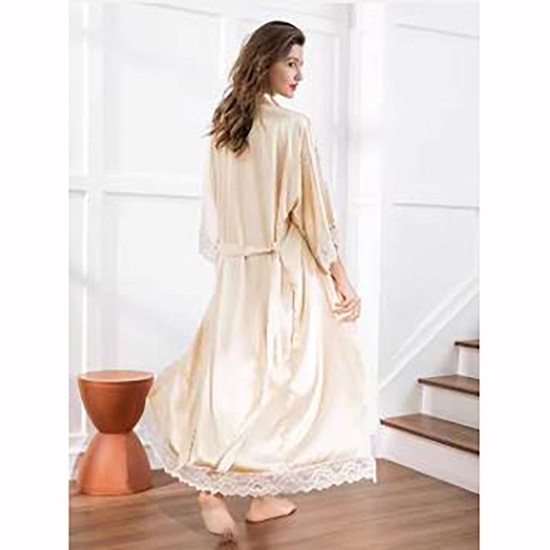 Silk Satin Lace Robes Bridesmaid Bride Wedding Long Bathrobe Womens Robe Lingerie One Size
Silk Satin Lace Robes Bridesmaid Bride Wedding Long Bathrobe Womens Robe Lingerie One Size