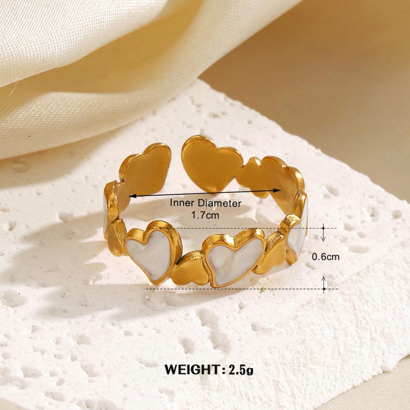 1 Piece Stylish Exquisite 18K Gold Plated White 304 Stainless Steel Open Enamel Rings For Women Gift 17mm(US Size 6.5) size 6.5
1 Piece Stylish Exquisite 18K Gold Plated White 304 Stainless Steel Open Enamel Rings For Women Gift 17mm(US Size 6.5) size 6.5