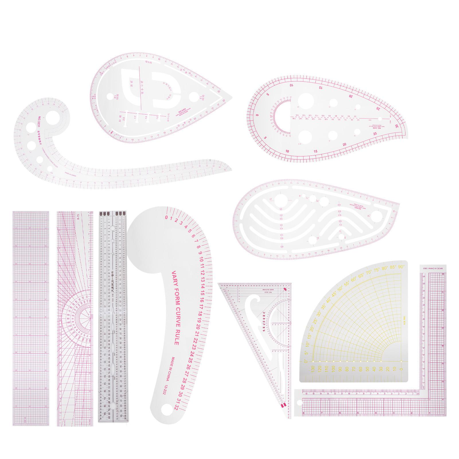 Sewing Ruler Set Multi‑Functional Measure Ruler DIY Sewing Ruler Set for Sewing Dressmaking
Sewing Ruler Set Multi‑Functional Measure Ruler DIY Sewing Ruler Set for Sewing Dressmaking