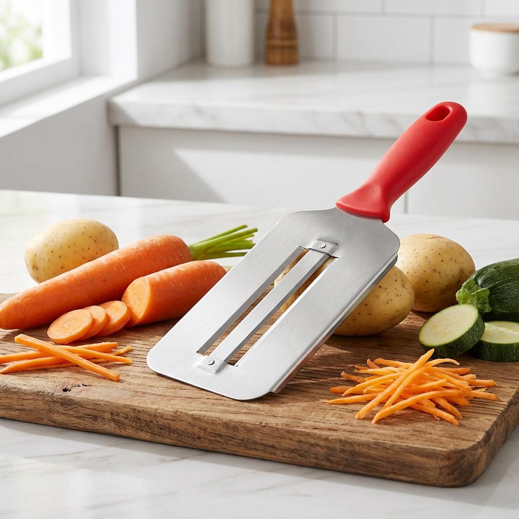 Stainless Steel Multi Vegetable Cutter & Slicer, Sharp. 29x8cm, with PP Handle, for Carrot, Potato, Safe United States
Stainless Steel Multi Vegetable Cutter & Slicer, Sharp. 29x8cm, with PP Handle, for Carrot, Potato, Safe United States