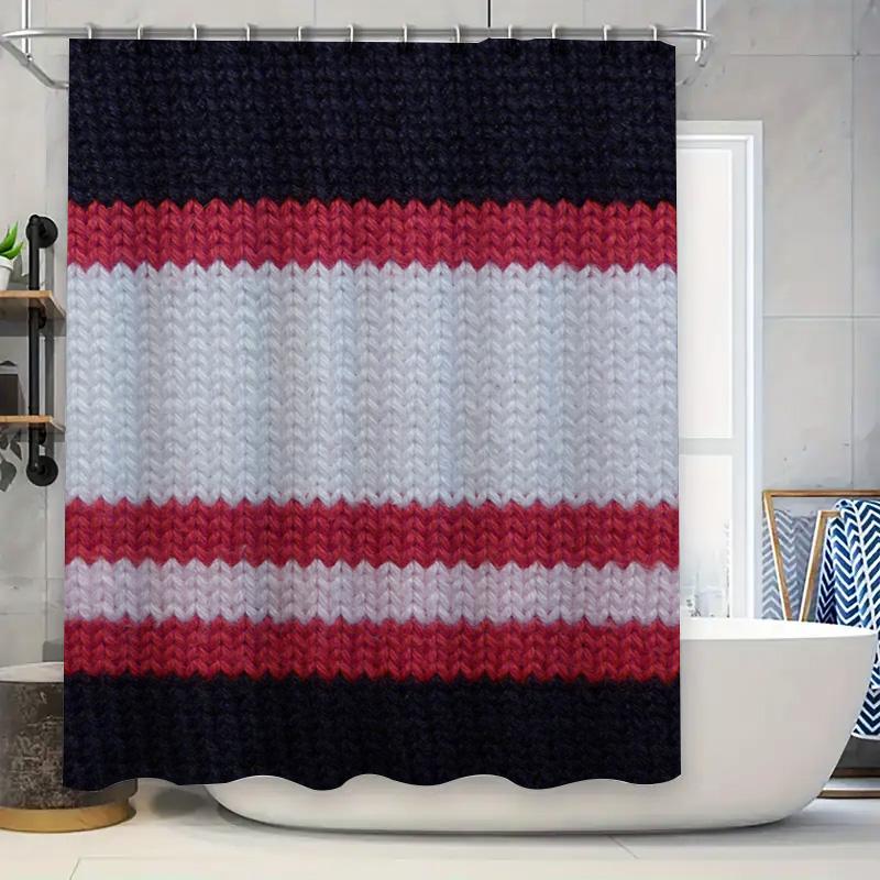 Crocheted Shower Curtain Fabric Decorative Plaid Bath Room Shower Drape Waterproof Rug Mat Home Decoration Supplies Red White Bl W60H190(CM)-1 Pcs
Crocheted Shower Curtain Fabric Decorative Plaid Bath Room Shower Drape Waterproof Rug Mat Home Decoration Supplies Red White Bl W60H190(CM)-1 Pcs