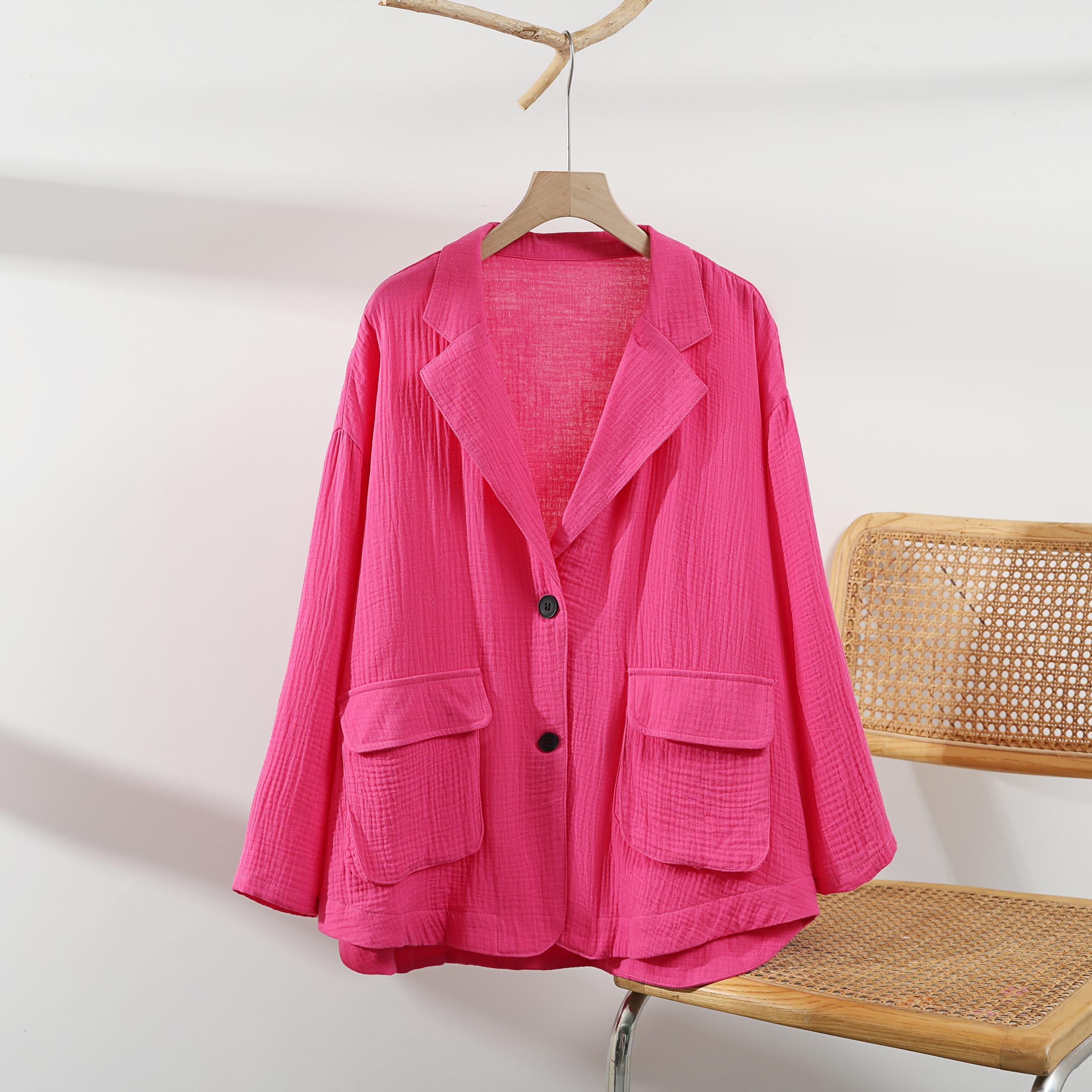 DIMANAF 2025 Женская осенняя базовая льняная куртка больших размеров, повседневное пальто, однотонный оверсайз, модный винтажный топ с длинным рукавом свободного кроя One Size
DIMANAF 2025 Женская осенняя базовая льняная куртка больших размеров, повседневное пальто, однотонный оверсайз, модный винтажный топ с длинным рукавом свободного кроя One Size