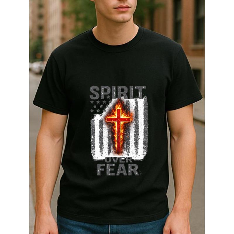 European Size The Flame Cross Combined with Stars and Stripes Elements and Text Slogan Prints, a Retro Style with a Faith Theme 4XL чорний
European Size The Flame Cross Combined with Stars and Stripes Elements and Text Slogan Prints, a Retro Style with a Faith Theme 4XL чорний