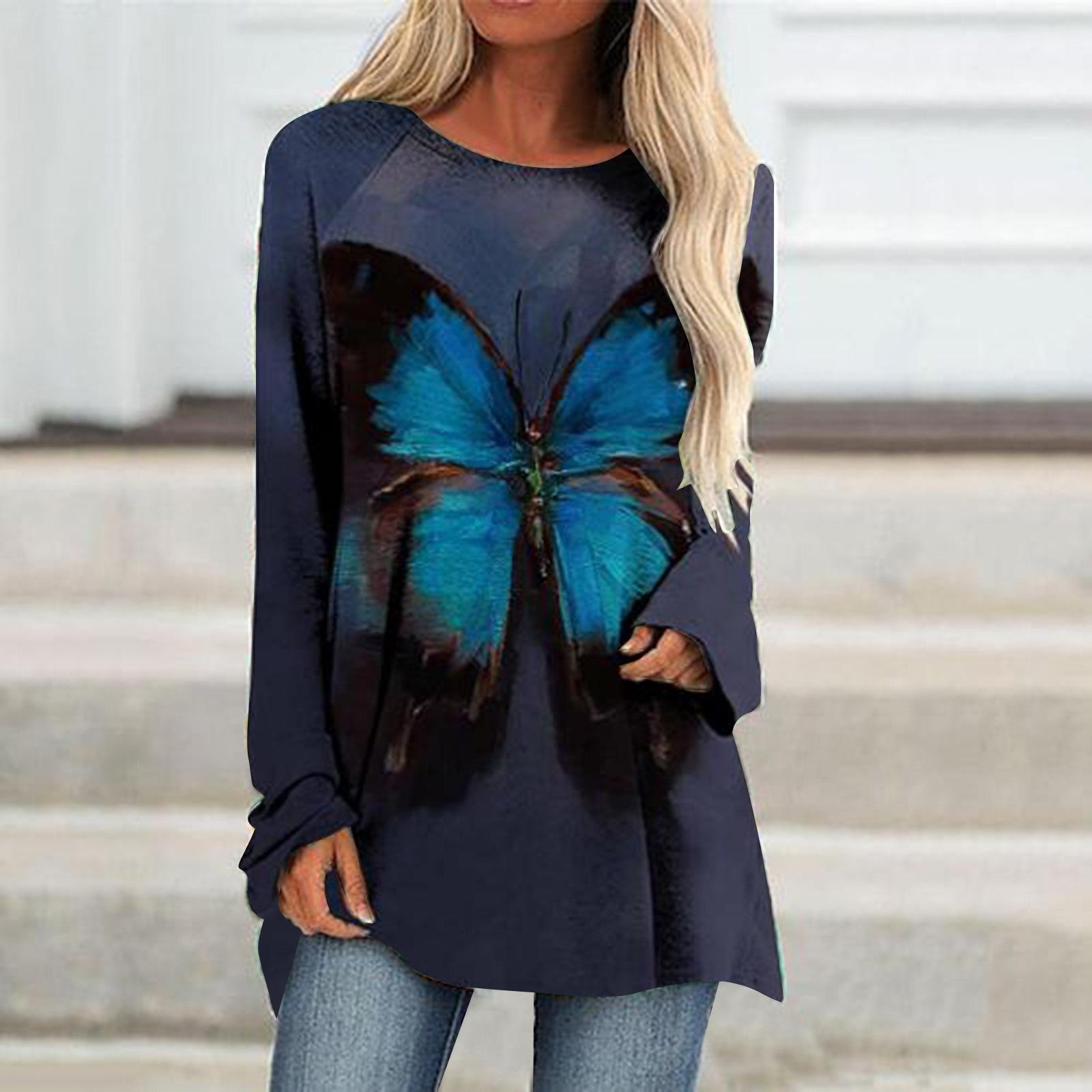 Женская футболка с длинным рукавом, осенне-зимний топ, одежда с 3d принтом бабочки, уличный тренд, женский топ, модная свободная футболка 6XL
Женская футболка с длинным рукавом, осенне-зимний топ, одежда с 3d принтом бабочки, уличный тренд, женский топ, модная свободная футболка 6XL