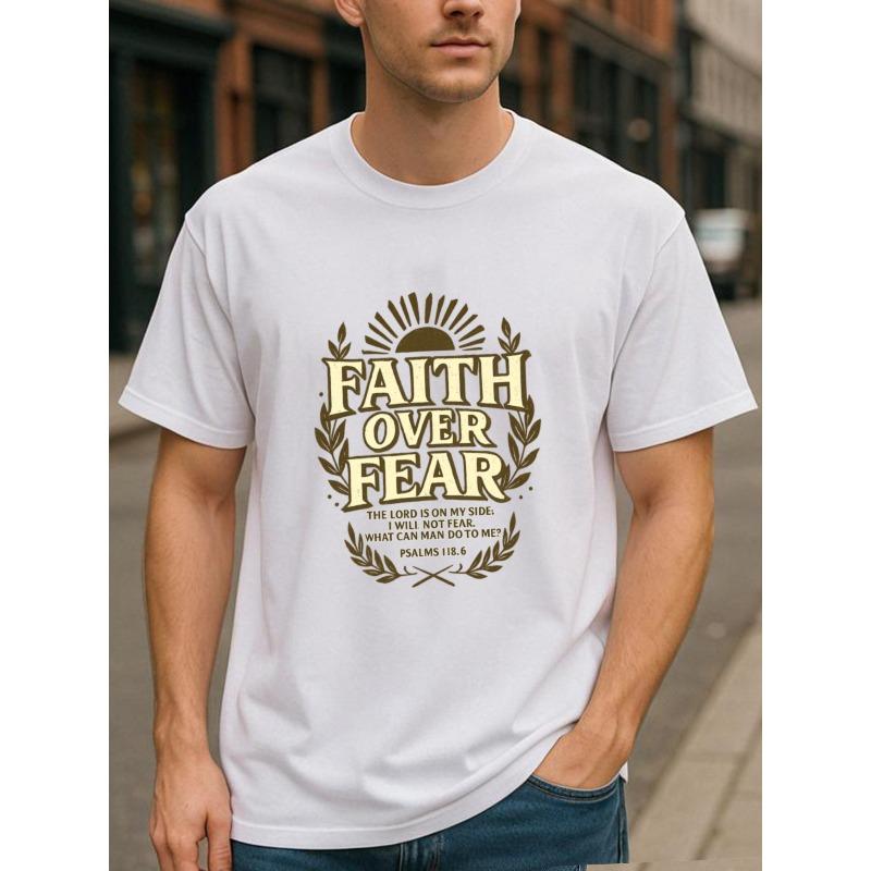 European sizes Retro Badge Men S Print Short-Sleeved Shirt | Faith Over Fear, Soul Inspiration, All-Season, Casual Wear, Pure, Machine Washable 4XL білий
European sizes Retro Badge Men S Print Short-Sleeved Shirt | Faith Over Fear, Soul Inspiration, All-Season, Casual Wear, Pure, Machine Washable 4XL білий
