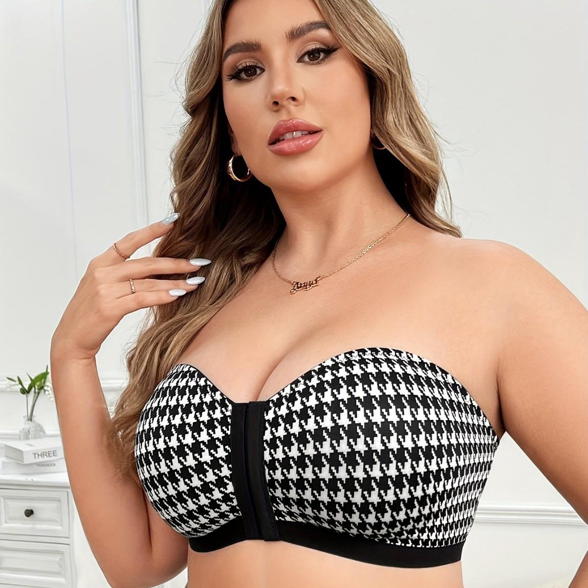 Бюстгальтер без бретелек Thousand Bird Grid Bra Женский сборчатый передний пряжка антипровисающее нижнее белье без стального обода бюстгальтер 4XL
Бюстгальтер без бретелек Thousand Bird Grid Bra Женский сборчатый передний пряжка антипровисающее нижнее белье без стального обода бюстгальтер 4XL