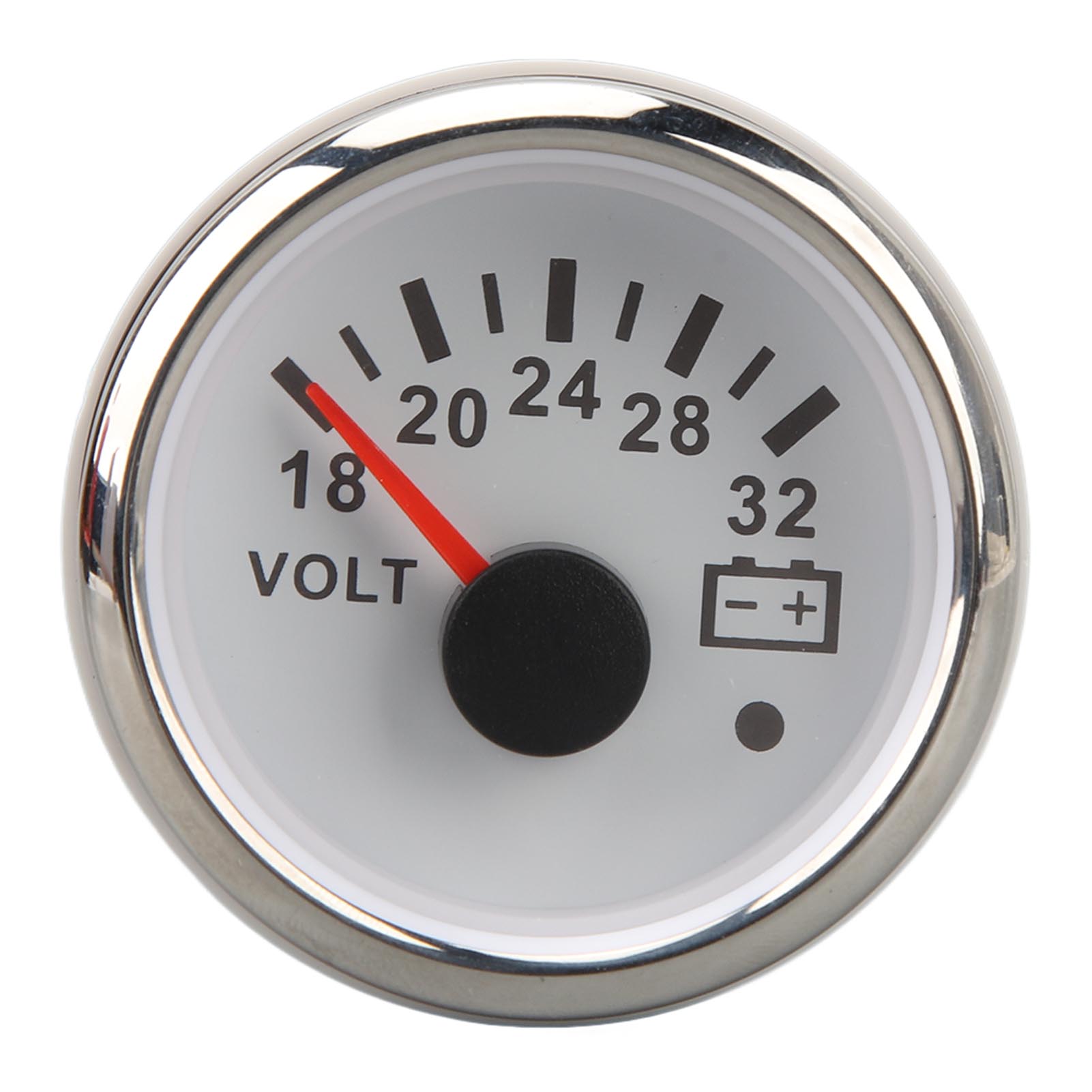 52MM Voltage Meter DC 9 to 32V Highly Accurate Fast Response Pointer Voltmeter with Backlight For RVs Yacht Fishing White Dial Silver Bezel
52MM Voltage Meter DC 9 to 32V Highly Accurate Fast Response Pointer Voltmeter with Backlight For RVs Yacht Fishing White Dial Silver Bezel