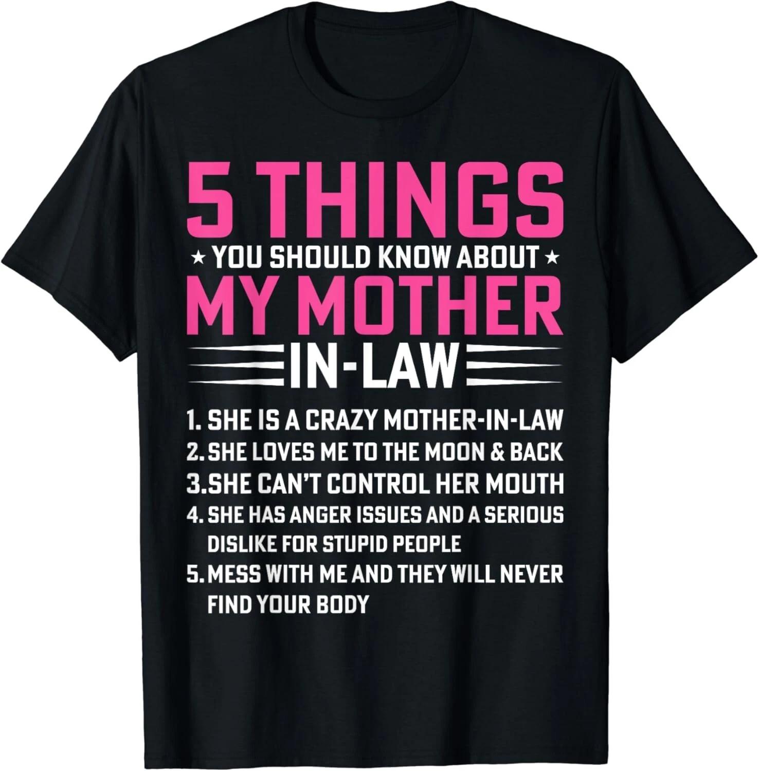 5 Things You Should Know About My Mother-In-Law Saying Gift Unisex T-Shirt L
5 Things You Should Know About My Mother-In-Law Saying Gift Unisex T-Shirt L