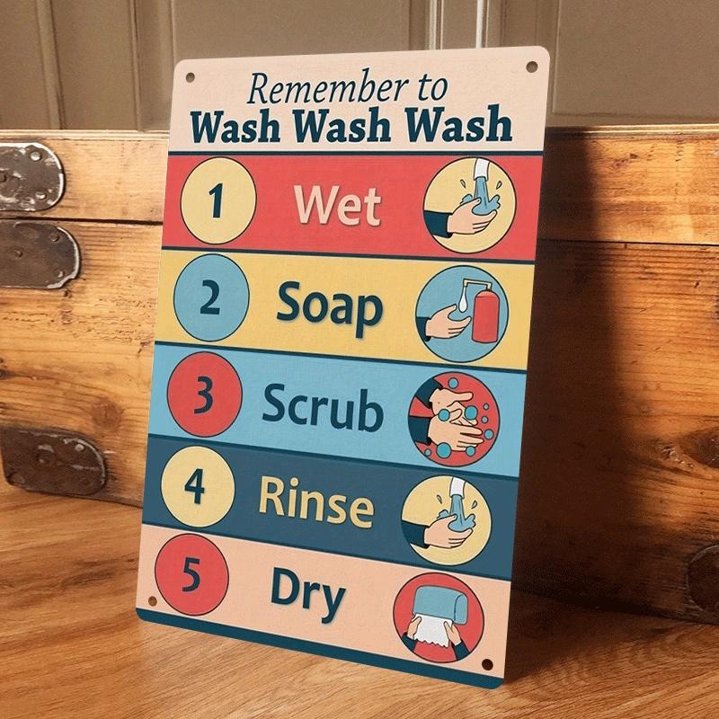 1 piece of children s handwashing instructions tin painting, hygiene education poster, cartoon style home decoration, kitchen, b (as the picture,20x30cm)
1 piece of children s handwashing instructions tin painting, hygiene education poster, cartoon style home decoration, kitchen, b (as the picture,20x30cm)