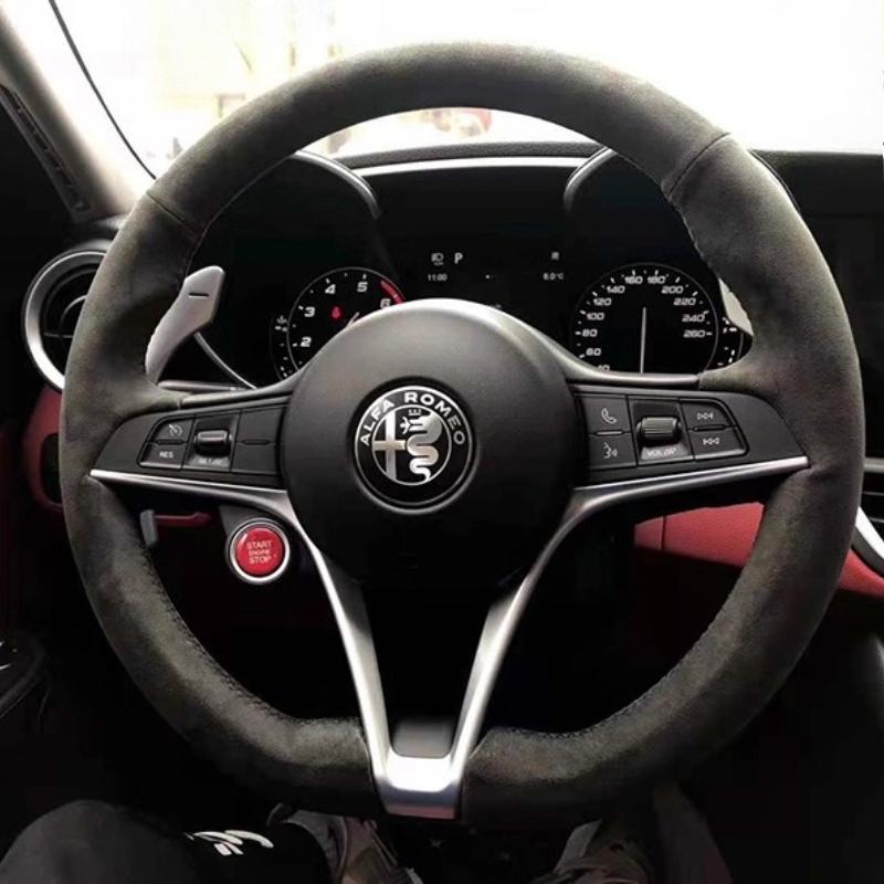 hand-stitched non-slip Suede Car Steering Wheel Cover For Alfa Romeo Giulia Stelvio 2015-2018 Auto Parts
hand-stitched non-slip Suede Car Steering Wheel Cover For Alfa Romeo Giulia Stelvio 2015-2018 Auto Parts