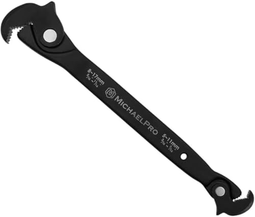 MichaelPro Dual Action Auto-Size Adjustable Wrench 3/16 inch to 11/16 inch (5 to 17 mm) Automatic Adjustment Quick Wrench Multi-Size Spring Wrench Aut
MichaelPro Dual Action Auto-Size Adjustable Wrench 3/16 inch to 11/16 inch (5 to 17 mm) Automatic Adjustment Quick Wrench Multi-Size Spring Wrench Aut