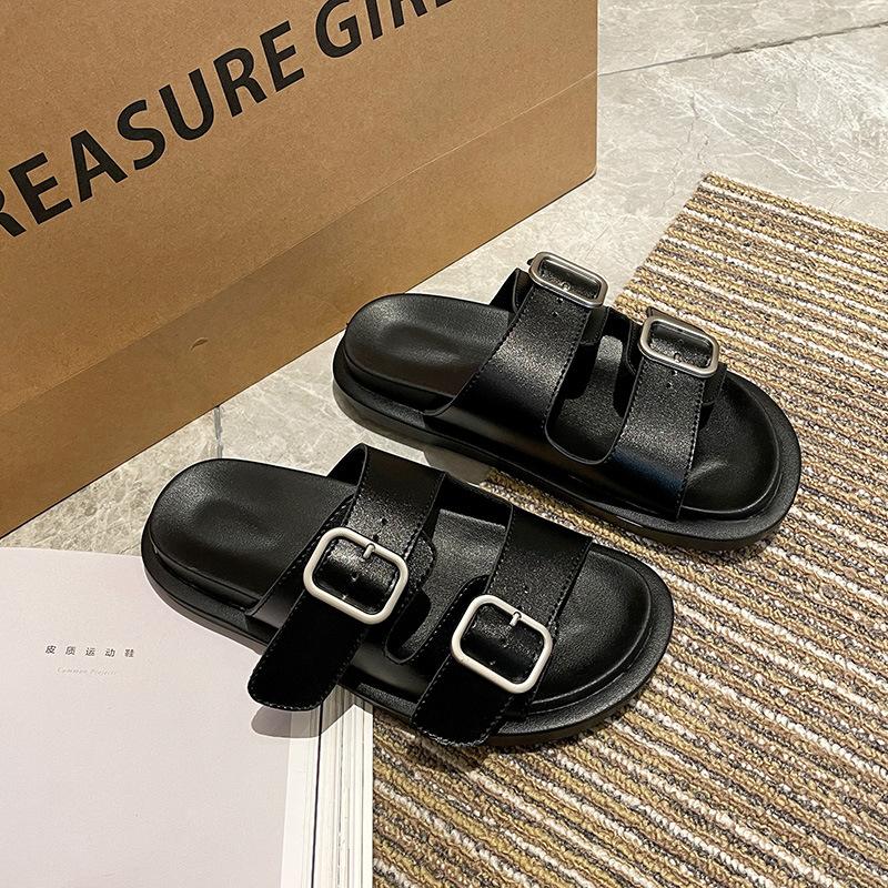 Fashion Thick-soled fashionable outdoor sandals for women in spring, new belt buckle casual slip-on lazy flip flops 40 чёрный
Fashion Thick-soled fashionable outdoor sandals for women in spring, new belt buckle casual slip-on lazy flip flops 40 чёрный