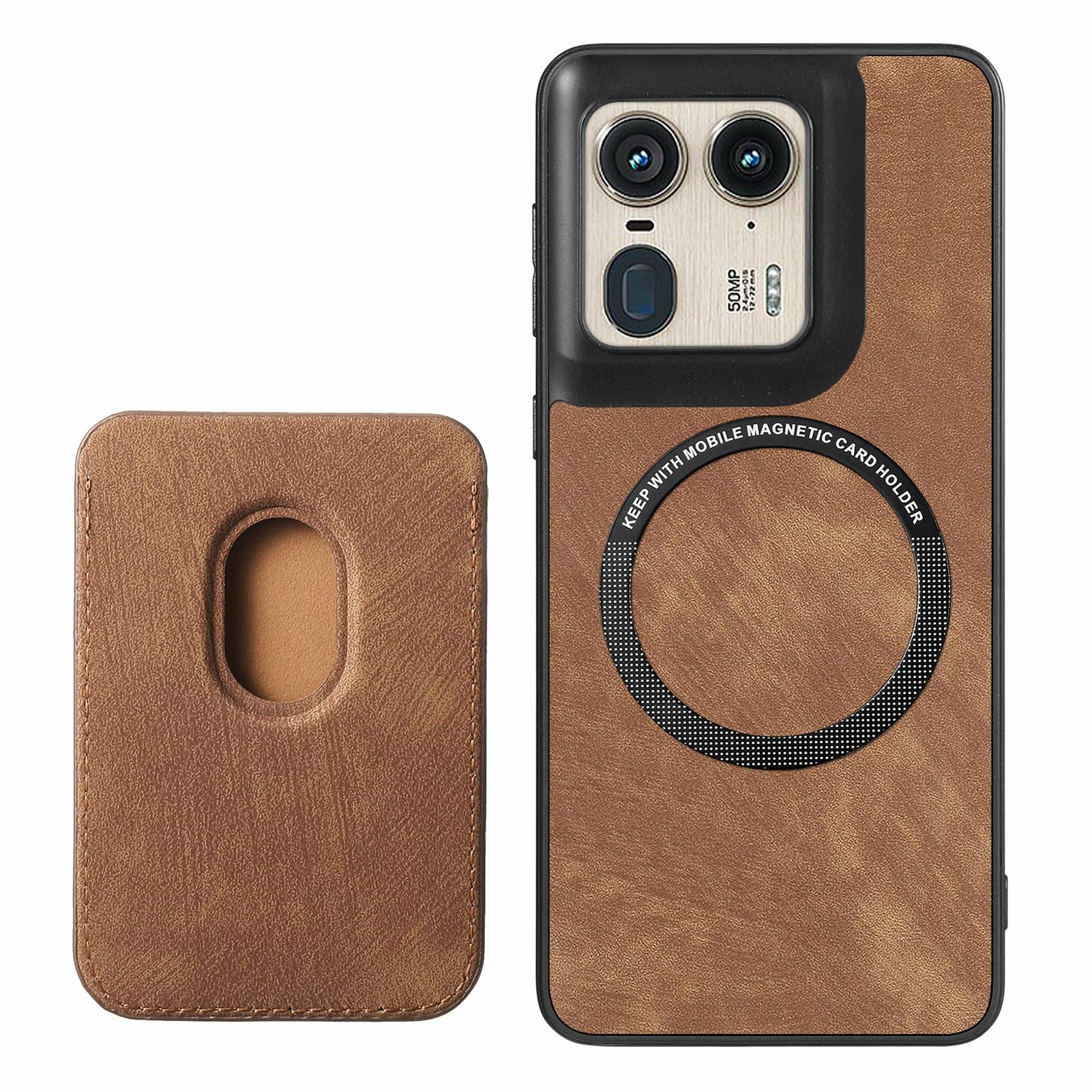 For Motorola Moto X50 Ultra 5G/Edge 50 Ultra 5G Case Compatible with MagSafe Leather Back Cover with Detachable Card Holder Brown
For Motorola Moto X50 Ultra 5G/Edge 50 Ultra 5G Case Compatible with MagSafe Leather Back Cover with Detachable Card Holder Brown