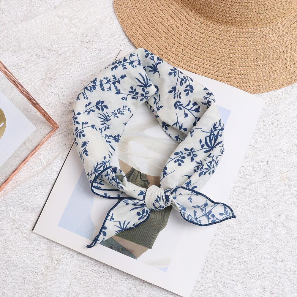Sunscreen Silk Scarf Ins Cotton Small Square Scarf Women S Spring Headscarf Printed Long-Staple Cotton Square Scarf 55
Sunscreen Silk Scarf Ins Cotton Small Square Scarf Women S Spring Headscarf Printed Long-Staple Cotton Square Scarf 55
