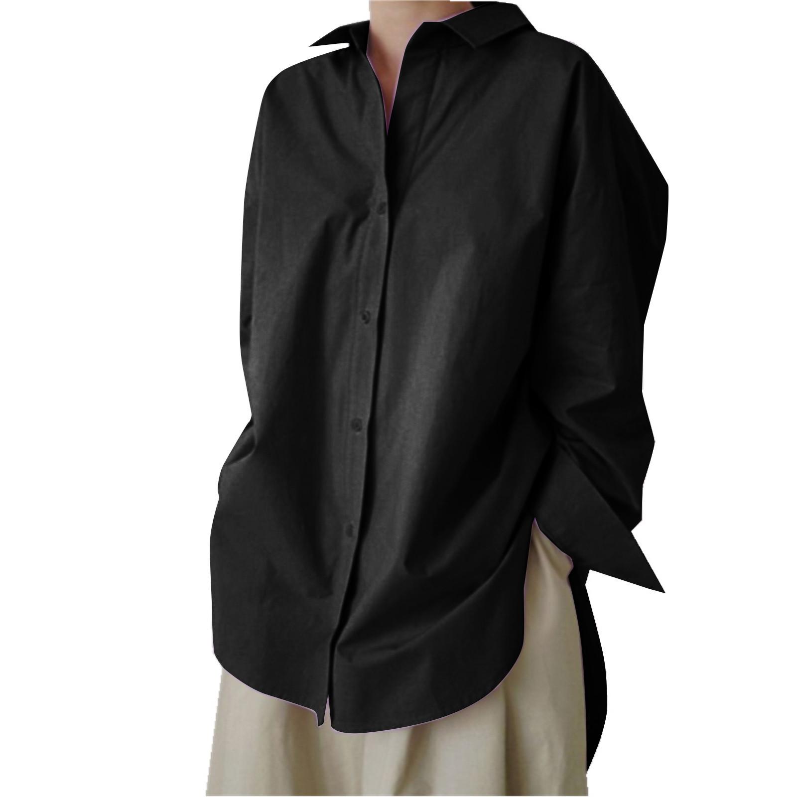 Женская повседневная модная однотонная однобортная свободная рубашка с длинными рукавами и лацканами XXXXXL чёрный
Женская повседневная модная однотонная однобортная свободная рубашка с длинными рукавами и лацканами XXXXXL чёрный