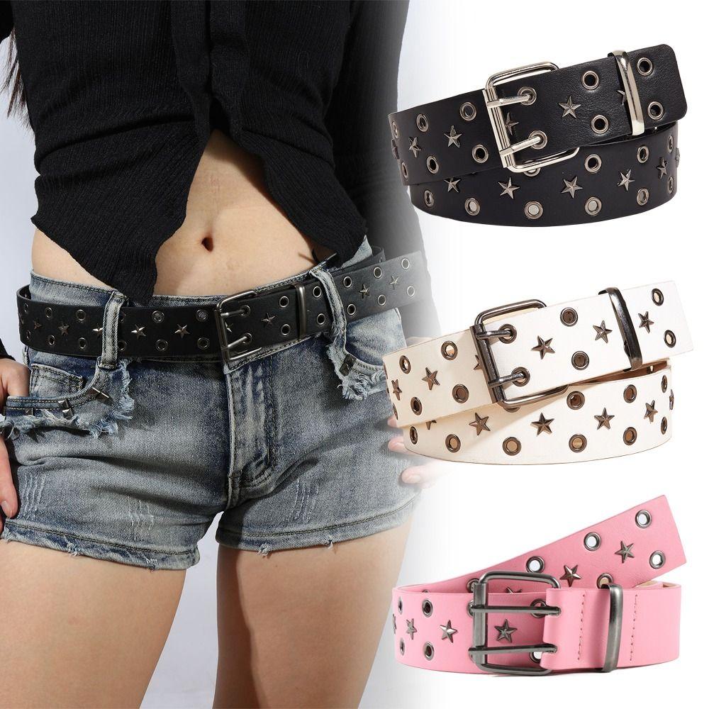 Retro Rivet Belt Pin Buckle Punk Waistband Trendy Business Waist Belt Paired with Skirts Jeans 112cm
Retro Rivet Belt Pin Buckle Punk Waistband Trendy Business Waist Belt Paired with Skirts Jeans 112cm