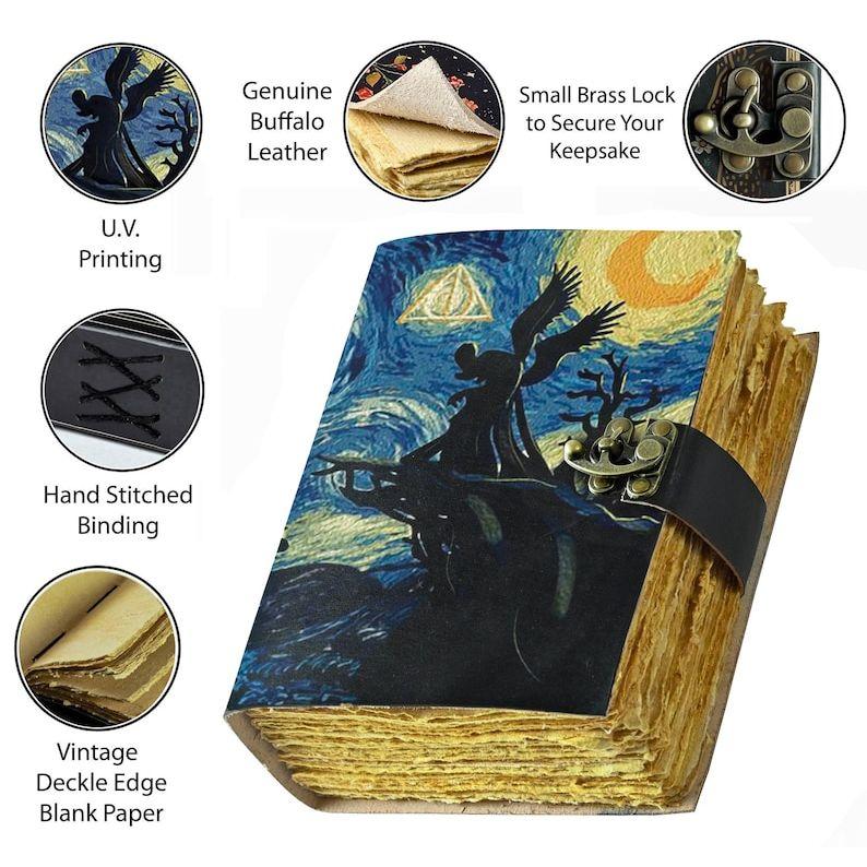 Tree of Life Leather Journal :Hari Pooter Spell Book with Moonstone Lock 7 x 5 inch
Tree of Life Leather Journal :Hari Pooter Spell Book with Moonstone Lock 7 x 5 inch