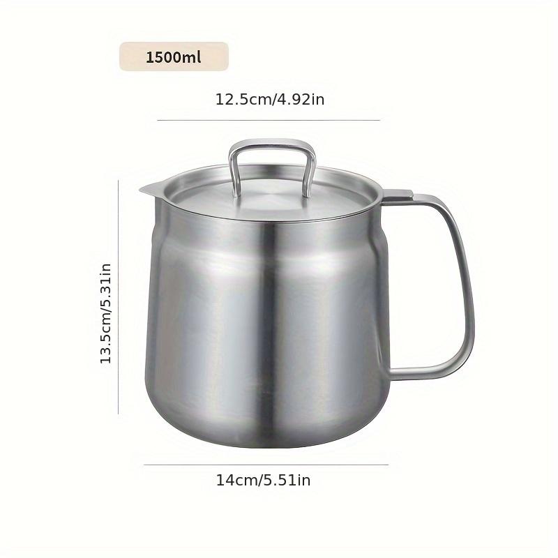 Stainless Steel Oil Filter Pot with Lid Thickened Kitchen Frying Oil Separator Grease Storage Bottle No Drip
Stainless Steel Oil Filter Pot with Lid Thickened Kitchen Frying Oil Separator Grease Storage Bottle No Drip