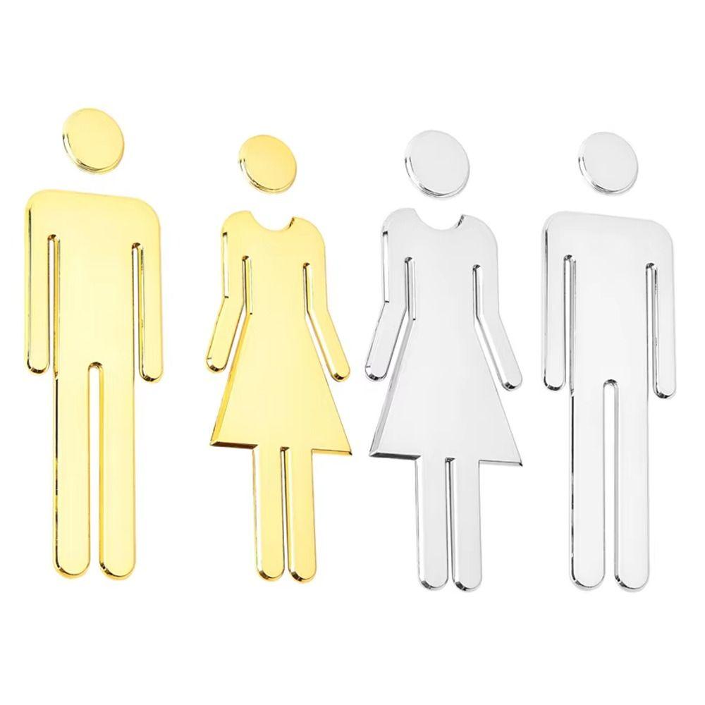 2pcs/pack Acrylic Woman Man Toilet Door Sign Prompt WC Door Sign Toilet Sign Plate for Wash Room срібний
2pcs/pack Acrylic Woman Man Toilet Door Sign Prompt WC Door Sign Toilet Sign Plate for Wash Room срібний