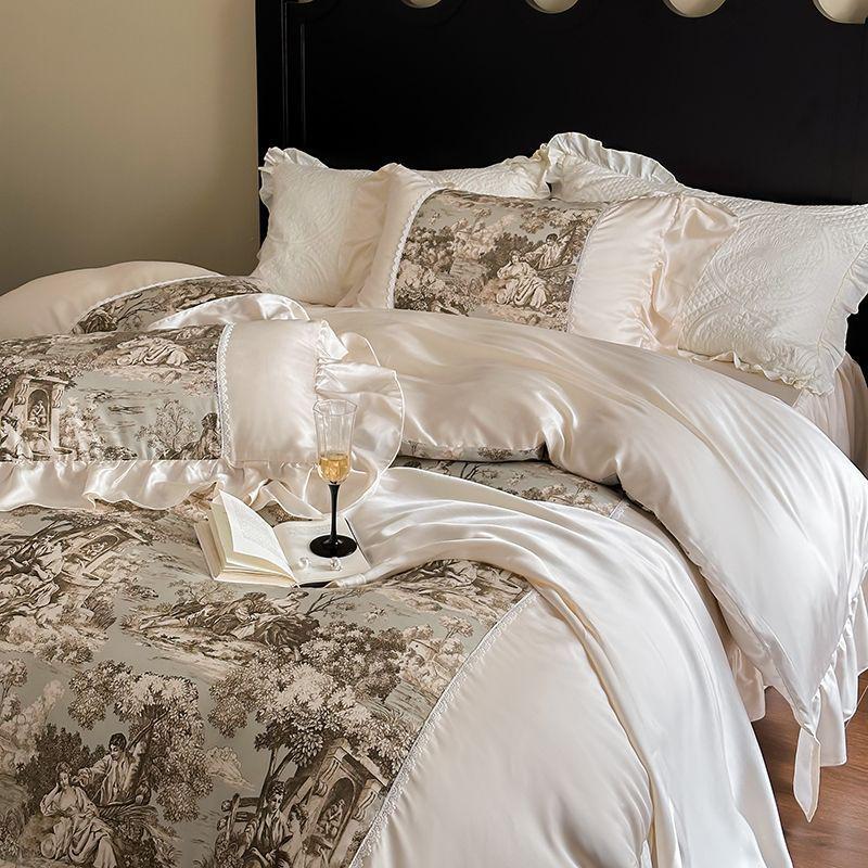 G5Z French Retro Princess Style Soft Cotton Duvet Cover Set - Four-Piece, All-Season Bedding 1.5m Flat Sheet Set 200*230cm
G5Z French Retro Princess Style Soft Cotton Duvet Cover Set - Four-Piece, All-Season Bedding 1.5m Flat Sheet Set 200*230cm