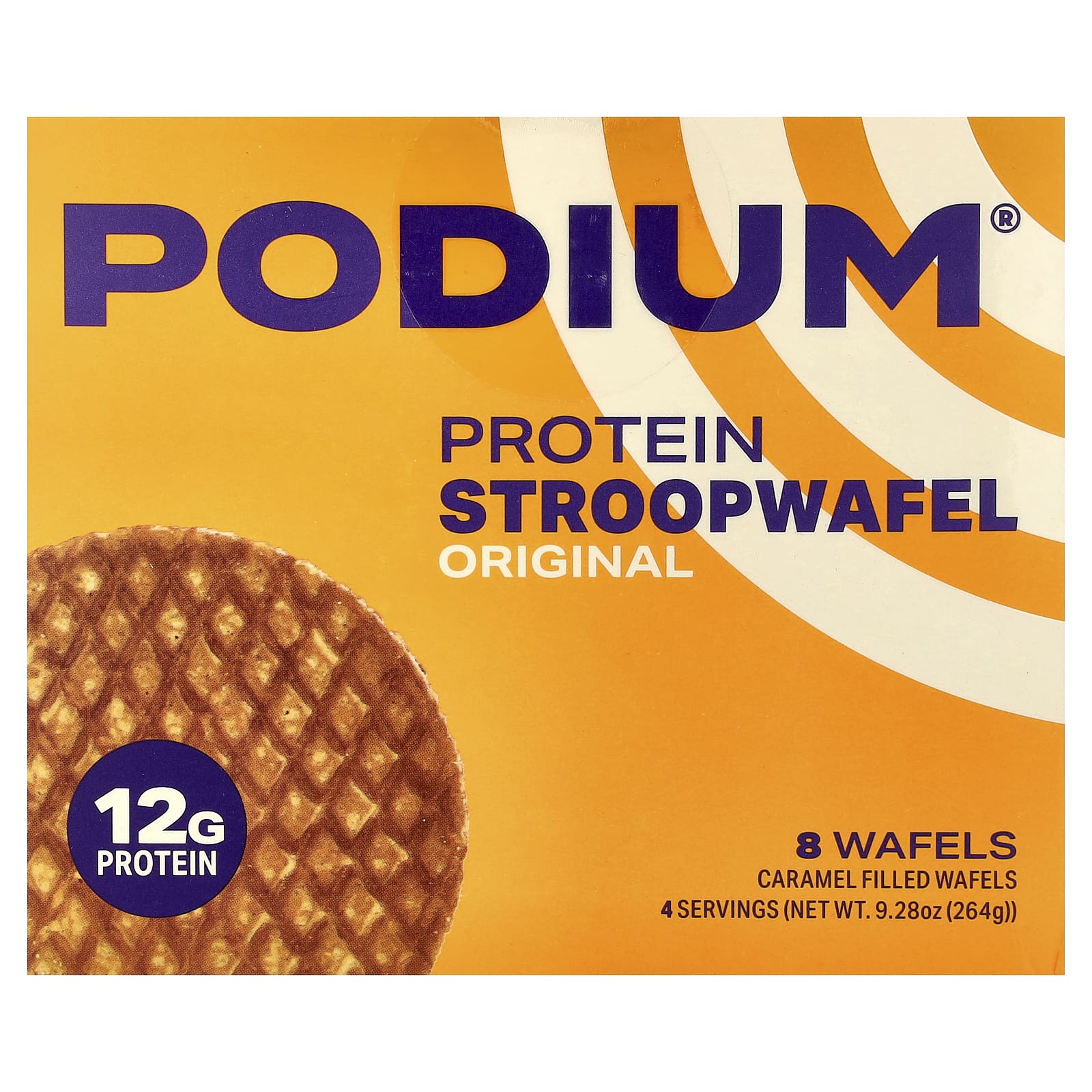 Podium Nutrition, Protein Stroopwafels, Original, 8 Waffles, 9.28 oz (264 g)
Podium Nutrition, Protein Stroopwafels, Original, 8 Waffles, 9.28 oz (264 g)