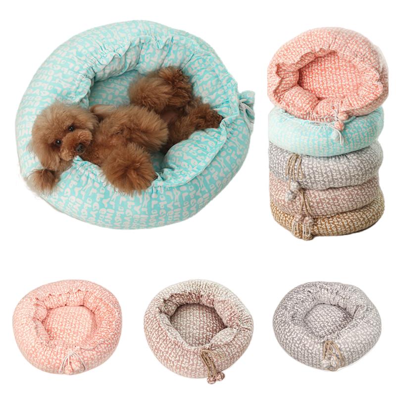 Мягкая кровать для кошек, пушистая регулируемая подушка для кошек, круглая теплая корзина для сна для кошек, удобный сенсорный коврик для кошек, легкая кровать для собак