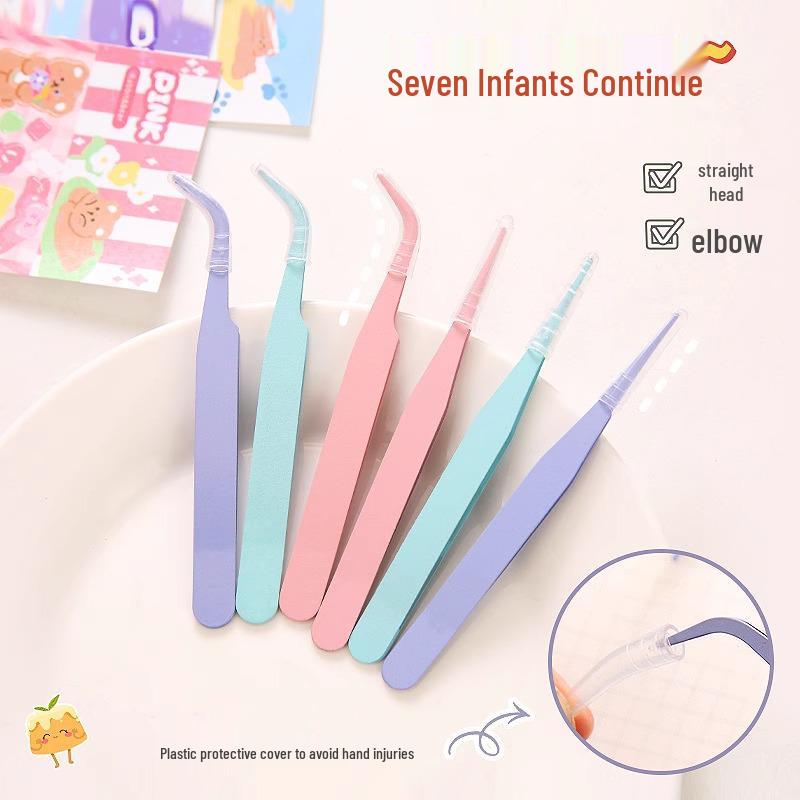 DIY Colorful Macaron Pink Bent Stainless Steel Eyelash Tweezers 1 Bent (Random Color)
DIY Colorful Macaron Pink Bent Stainless Steel Eyelash Tweezers 1 Bent (Random Color)