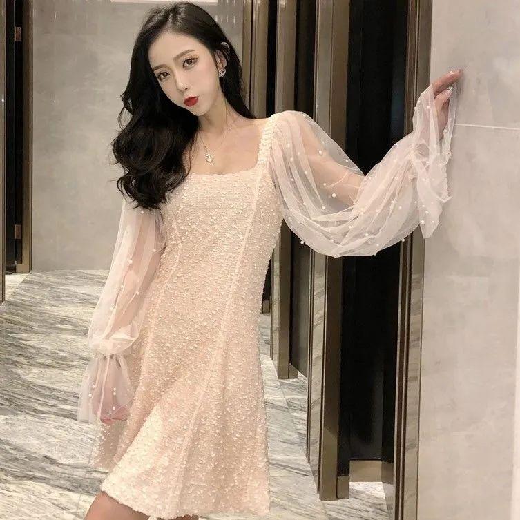 2026 Women s Elegant Mid-Length Mesh Splice Dress - Spring/Autumn, Waist-Cinched, Long Sleeve, Little Fragrance Style. L (Recommended for 110-120)
2026 Women s Elegant Mid-Length Mesh Splice Dress - Spring/Autumn, Waist-Cinched, Long Sleeve, Little Fragrance Style. L (Recommended for 110-120)