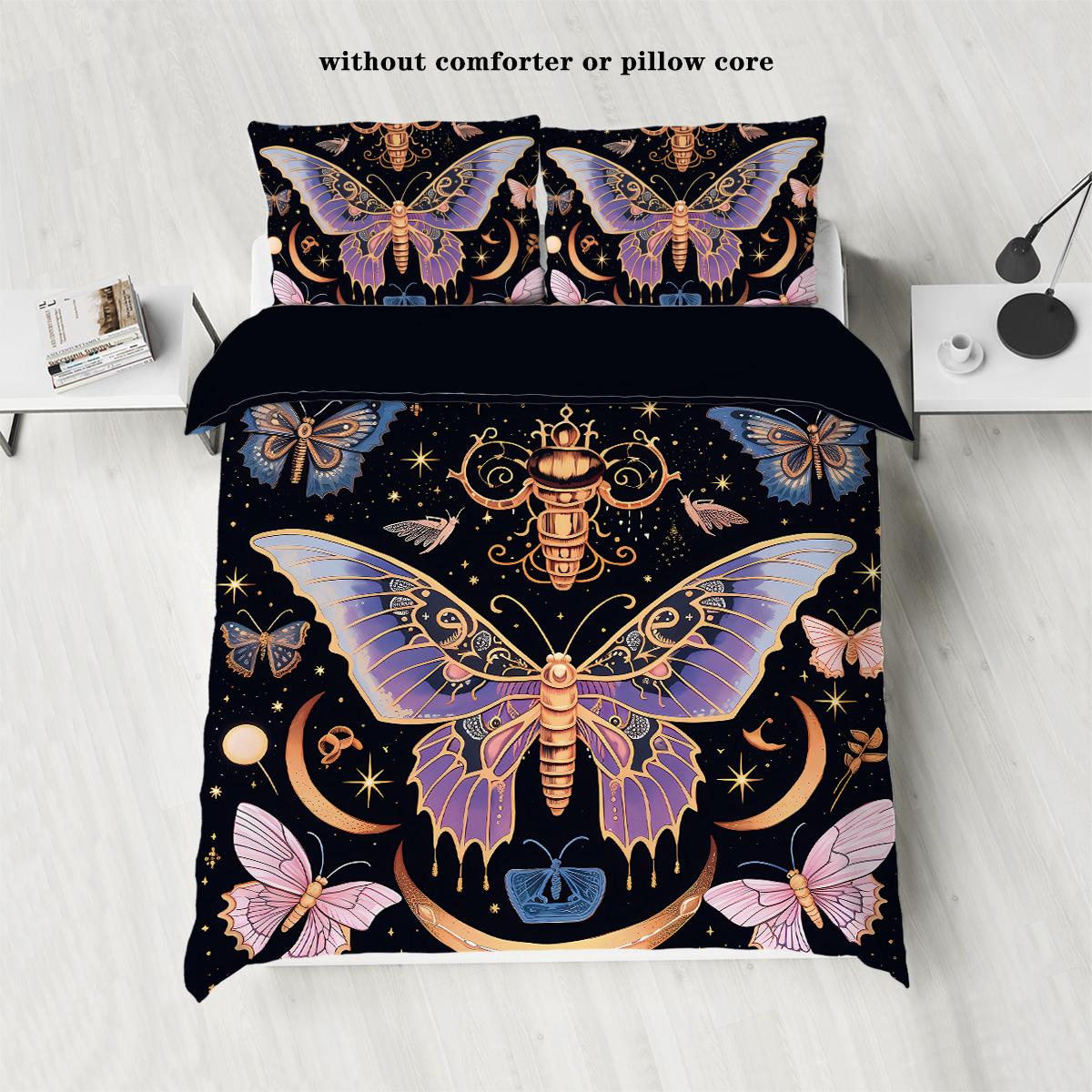 3-piece down duvet cover set with exquisite butterfly pattern print (1 duvet cover+2 pillowcases, no core) Soft bedding set 135x200cm-EU-Single
3-piece down duvet cover set with exquisite butterfly pattern print (1 duvet cover+2 pillowcases, no core) Soft bedding set 135x200cm-EU-Single