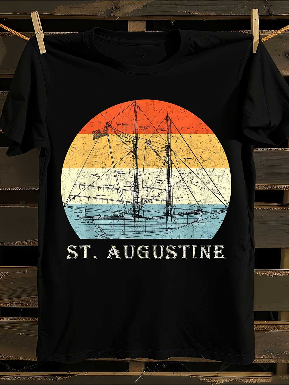 Vintage St. Augustine, Florida Retro Sailboat T-Shirt Mens Tshirt Womens Tshirts with Letters Print Short Sleeves T-Shirt Casual Street Tee Shirt Top S
Vintage St. Augustine, Florida Retro Sailboat T-Shirt Mens Tshirt Womens Tshirts with Letters Print Short Sleeves T-Shirt Casual Street Tee Shirt Top S