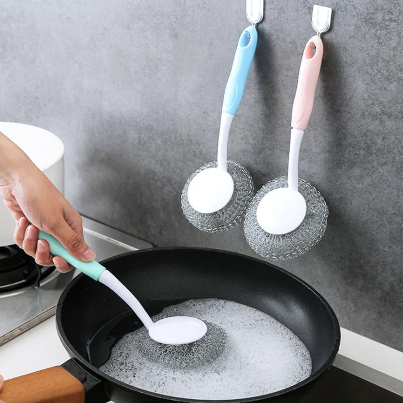 1pc Cleaning Brush Durable Cleaning Brush With Handle Wire Brush Cleaning Ball Scourer For Dish Bowl Washing Kitchen Gadget
1pc Cleaning Brush Durable Cleaning Brush With Handle Wire Brush Cleaning Ball Scourer For Dish Bowl Washing Kitchen Gadget