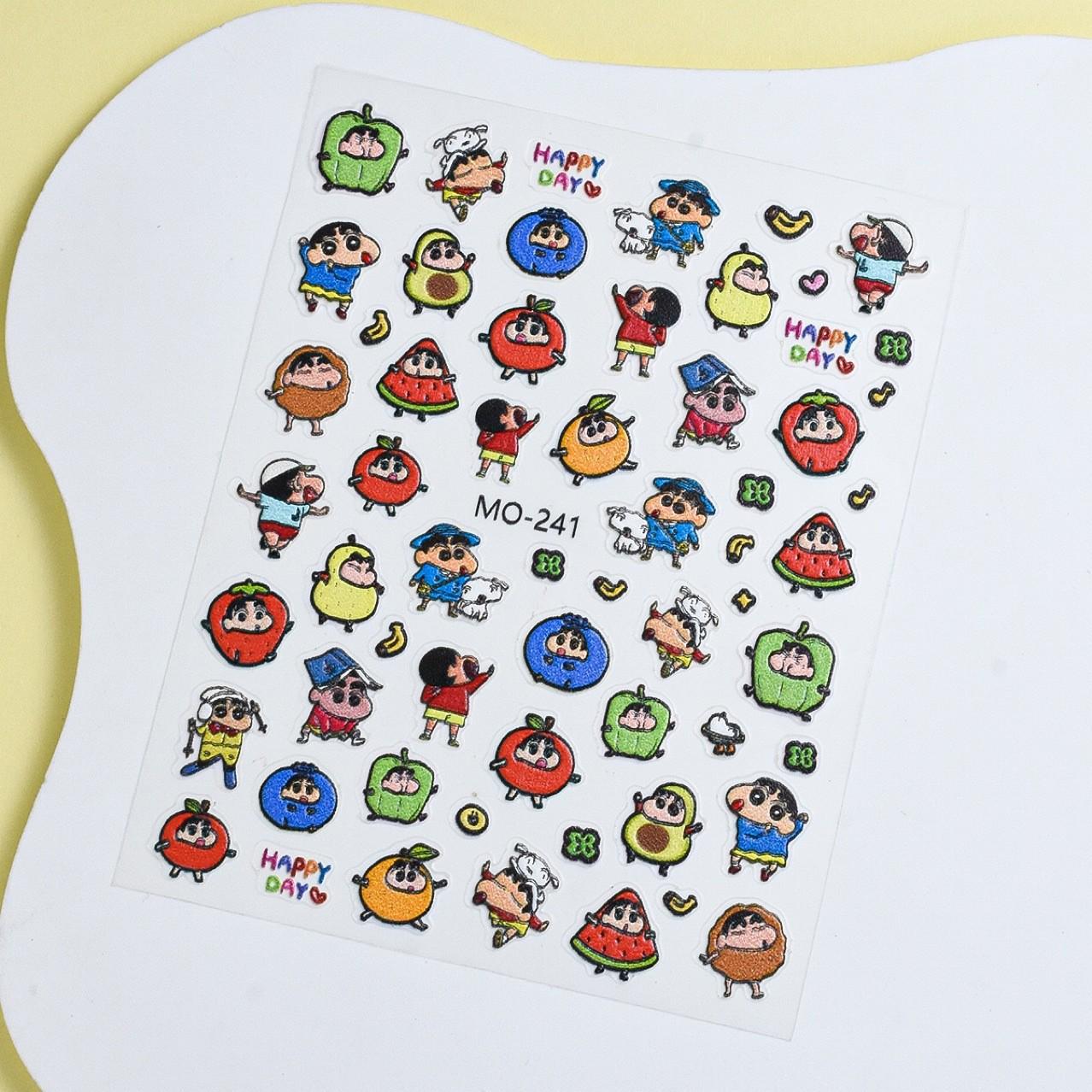 Наклейки для ногтей Crayon Shin-chan Животные и фрукты - Самоклеящиеся японские украшения для нейл-арта
Наклейки для ногтей Crayon Shin-chan Животные и фрукты - Самоклеящиеся японские украшения для нейл-арта